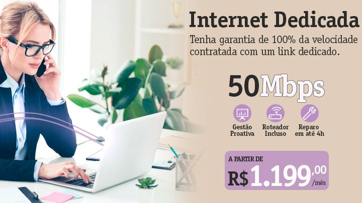 Internet Link Dedicado 50 Mega - Internet Corporativa - Vivo Empresas Ecotelecom